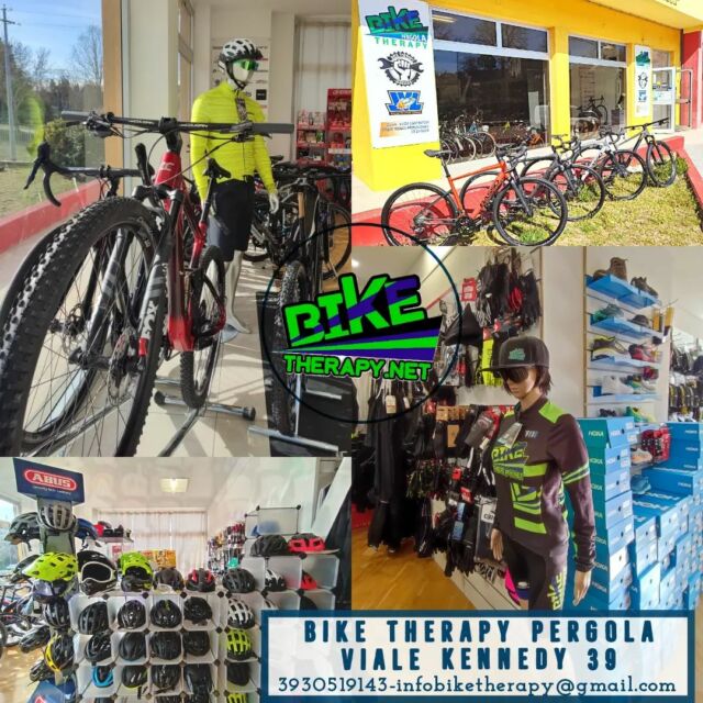 𝗕𝗶𝗸𝗲 𝗧𝗵𝗲𝗿𝗮𝗽𝘆 𝗣𝗲𝗿𝗴𝗼𝗹𝗮 🚴‍♀️👕👟🥽 𝘀𝗼𝗹𝗼 𝗶𝗹 𝗺𝗲𝗴𝗹𝗶𝗼 𝗽𝗲𝗿 𝗹𝗼 𝘀𝗽𝗼𝗿𝘁 𝗲 𝗶𝗹 𝘁𝗲𝗺𝗽𝗼 𝗹𝗶𝗯𝗲𝗿𝗼

🟢In negozio puoi trovare biciclette da corsa, e-bike (anche da noleggiare), bici da bambino, MTB, city bike, abbigliamento, accessori, integratori, oltre l'officina meccanica specializzata.
🔵 Tante super occasioni!

🕛Questi gli orari del nostro negozio
dal lunedì al venerdì 8.30 12.30 - 15.30 19.30
sabato dalle 9 alle 12.30 16-19
📍 Pergola _ viale Kennedy 39
📞 3930519143
📧 infobiketherapy@gmail.com

📱E puoi scoprire i nostri prodotti e servizi anche sul nostro sito: https://www.biketherapy.net/

♥️Seguici su #Facebook

#marche #destinazionemarche #borghi #turismo #marcheoutdoor #bike #cicloturismo #biketourism #outdoor #mtb #Pergola #ebike #abbigliamento #shop #saldi #shoes #bicicletta #pirelli